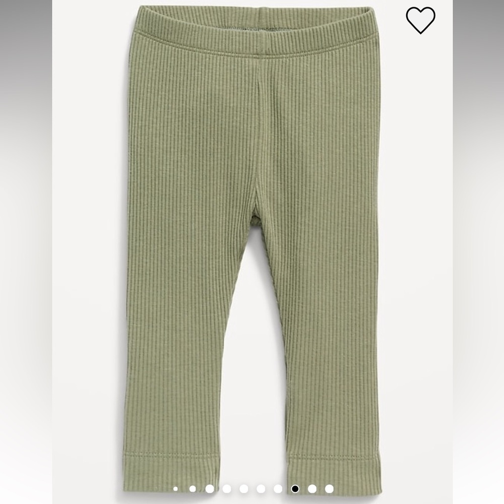 Old Navy Unisex Ribbed Knit Leggings for Baby in Sage Green